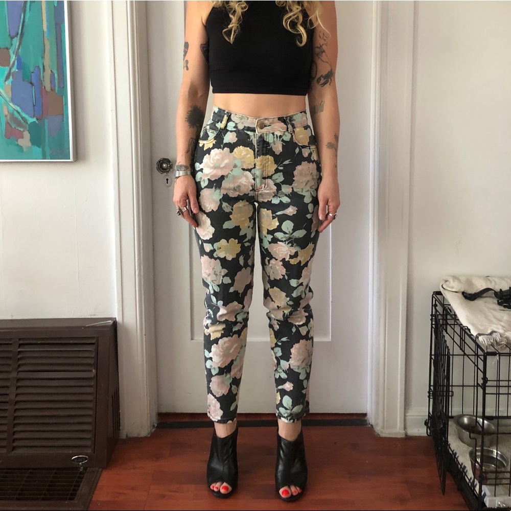 Vintage BONGO floral print jeans